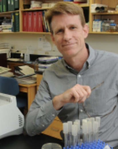 Charles Barlowe in lab
