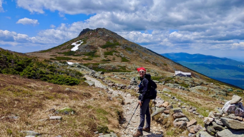 Kali Smolen on Franconia Ridge