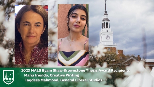 MALS Byam Shaw-Brownstone Thesis Award Recipients