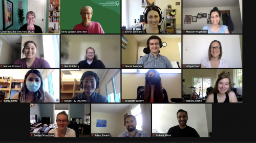 some of the participants in the virtual mentor training