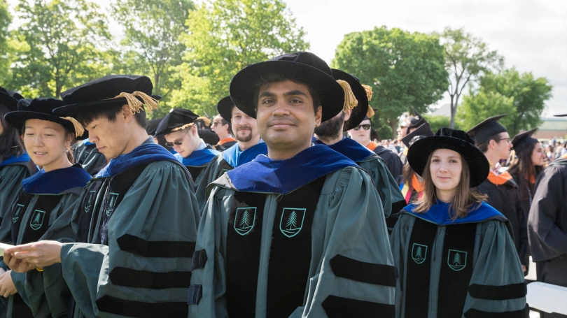 Students at Dartmouth’s commencement ceremony 