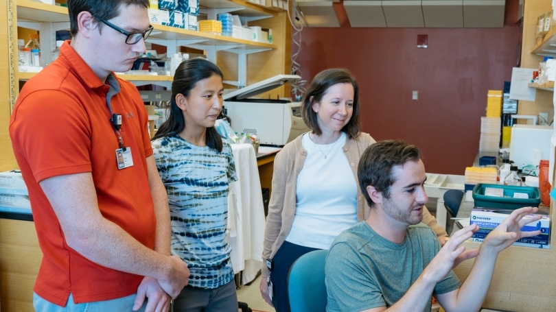 students working in a lab