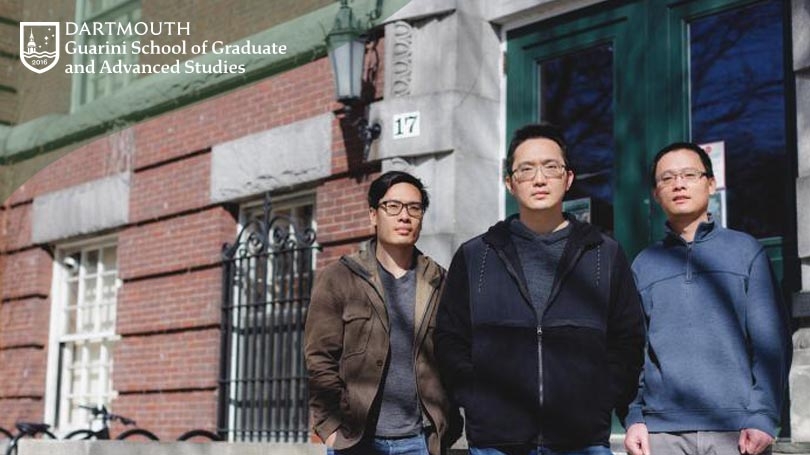 From left, Shan-Chang Lin, PhD candidate; Yi-Hsin Liu, assistant professor of physics and astronomy; and Xiaocan Li, postdoctoral researcher. (Photo by Robert Gill)