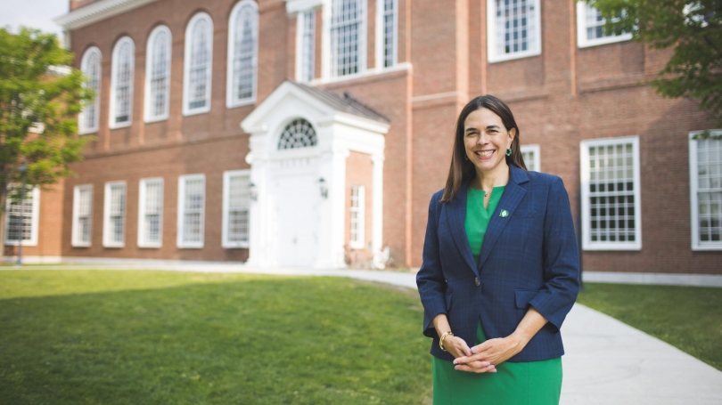 Sian Leah Beilock, a cognitive scientist who studies the factors in the brain that influence all types of performance, is Dartmouth's 19th president. (Photo by Katie Lenhart)